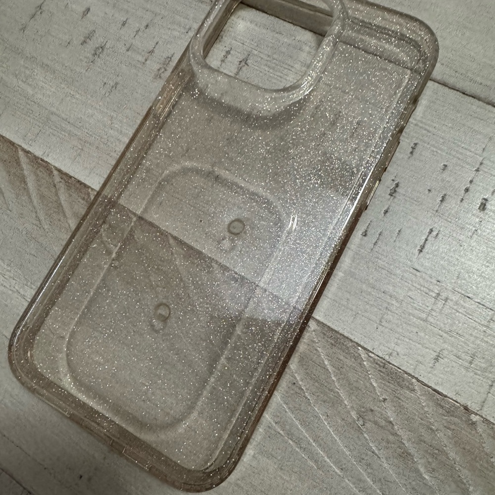 Clear Glitter Loopy Phone Case